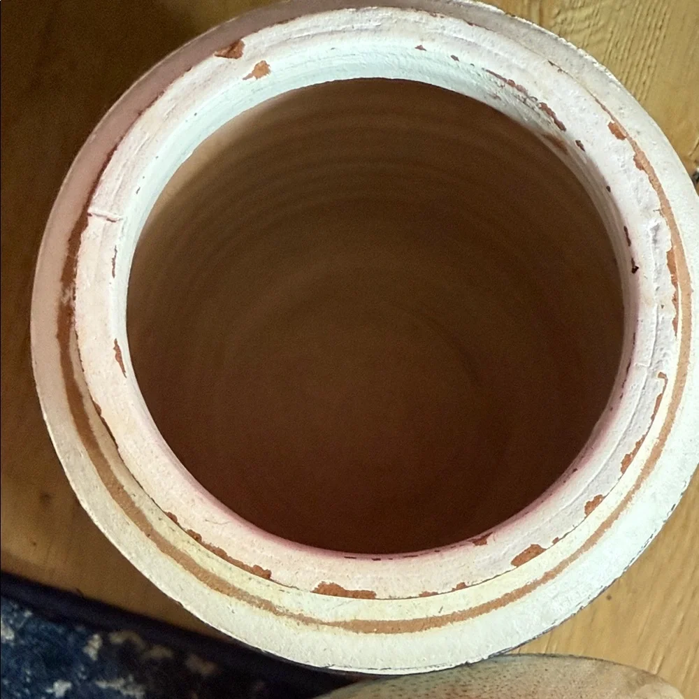 Blue and Wood Dog Treat Jar